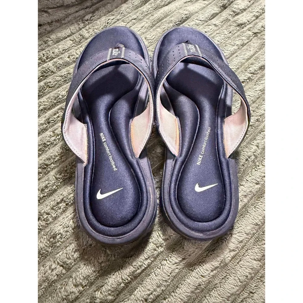 Nike Womens 11 Black Flip Flop Sandals Comfort Footbed Thong Slides Athletic
